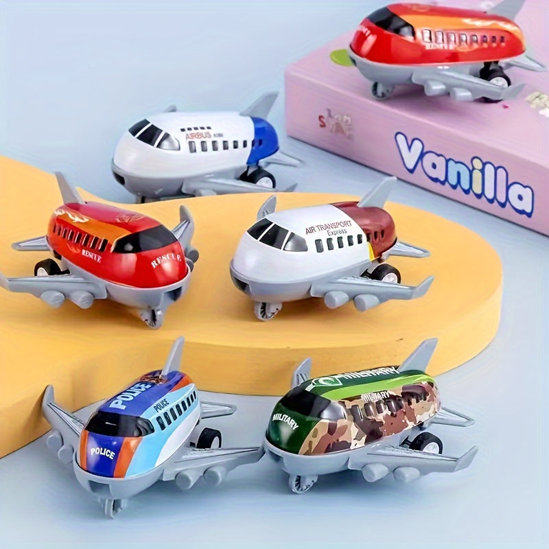 10pcs Mini Metal Airplane Set – Battery-Free Inertia-Powered Toy Planes
