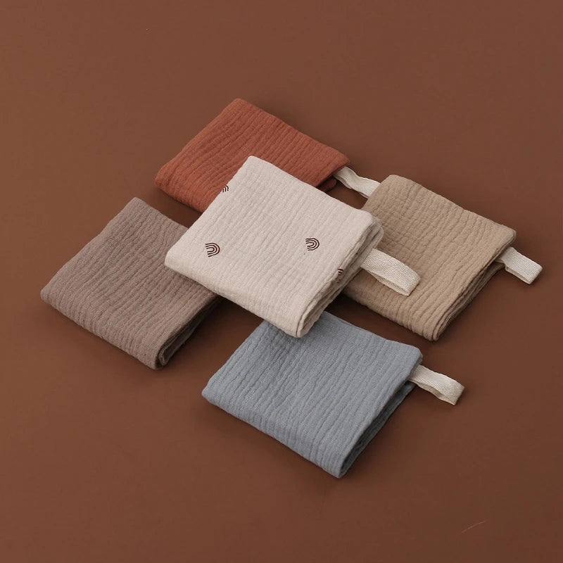 5PC Baby Towels | Muslin Squares - Soft Cotton Gauze for Newborn Care