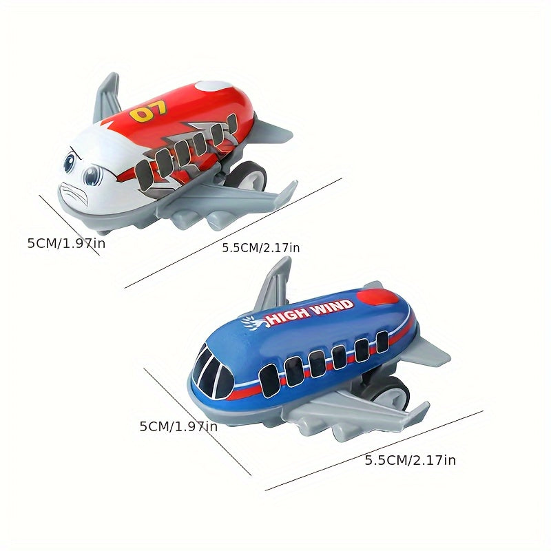 10pcs Mini Metal Airplane Set – Battery-Free Inertia-Powered Toy Planes